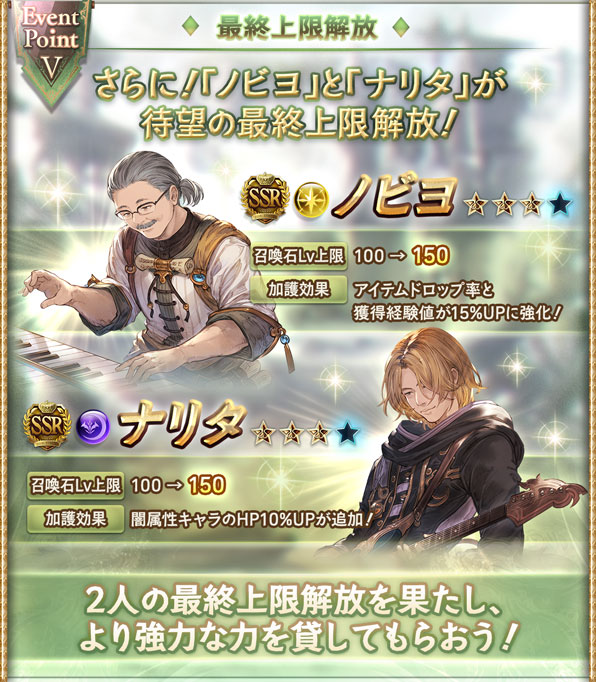 グラブル 召喚石ノビヨは4凸で経験値 アイテムドロップ率15 Upに 12日開幕のプレガンド コーラスイベントtipsが登場 ミムメモ速報 グラブル攻略 情報まとめ